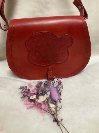 Sac en cuir à motif