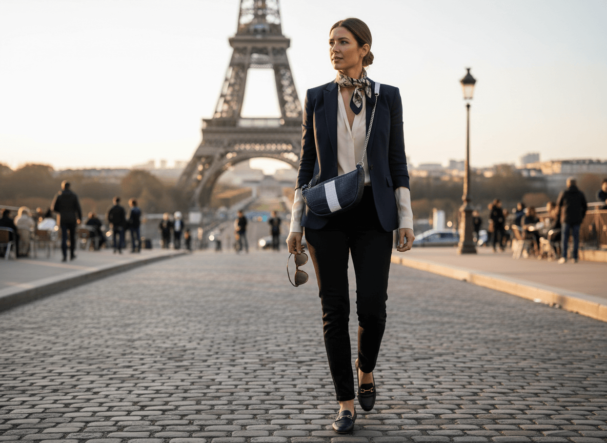 Constance marine et blanc