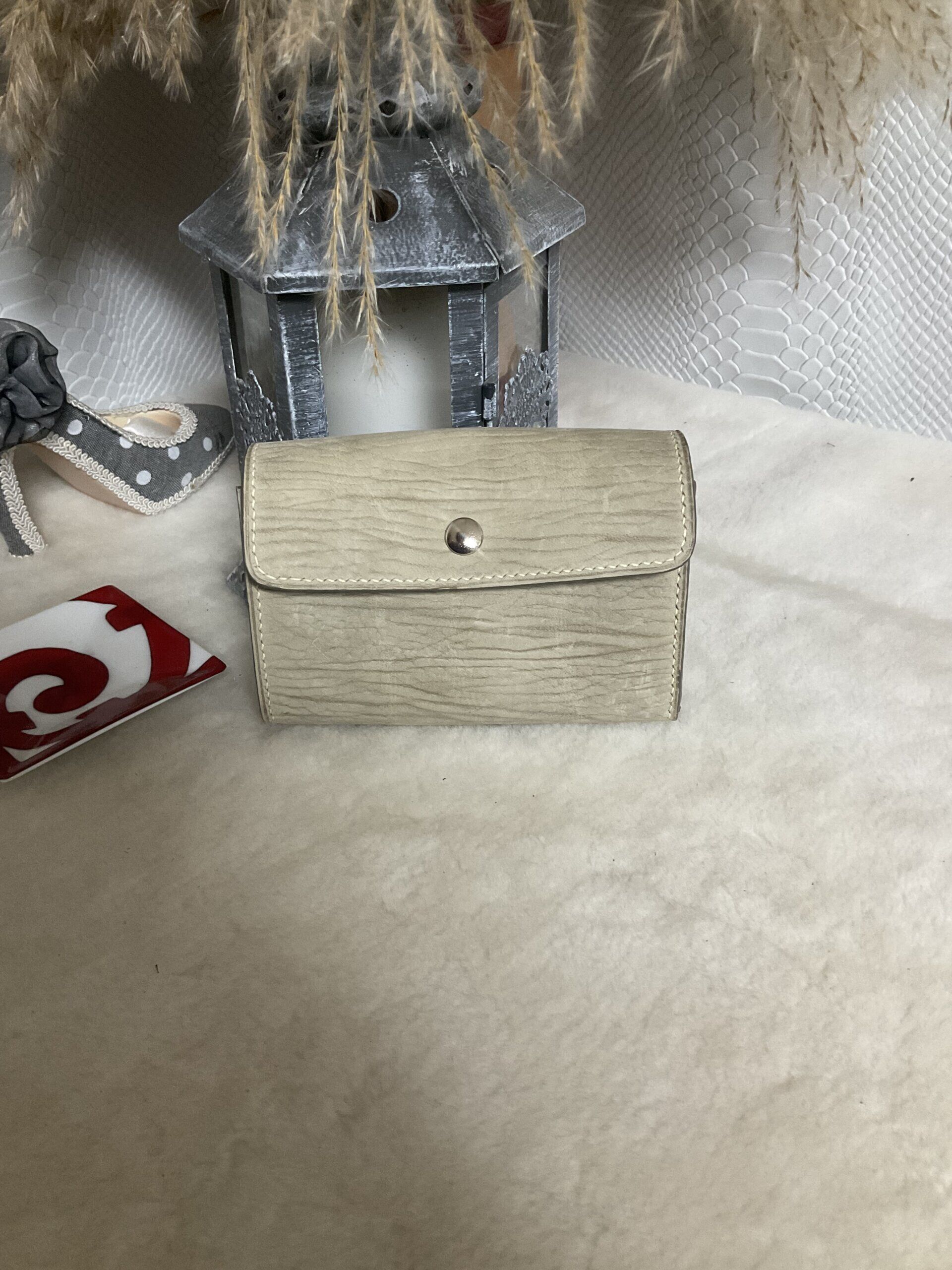 porte monnaie beige